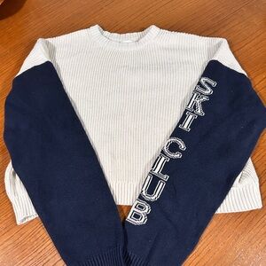 La Hearts Cream Knit Sweater